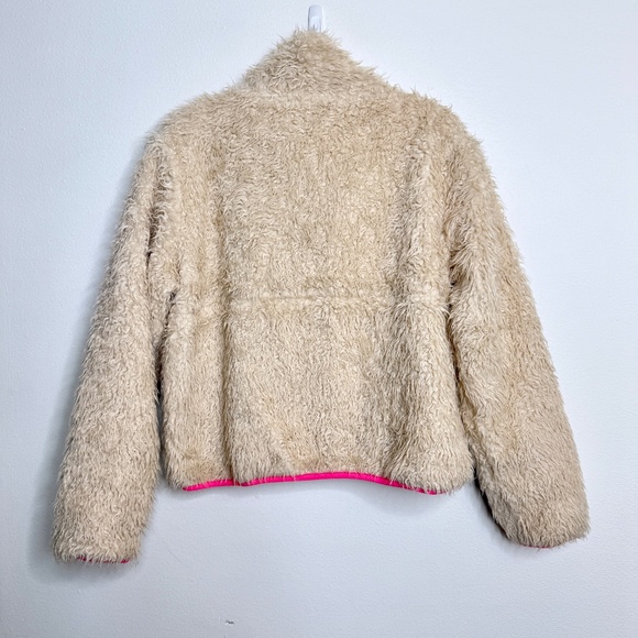 STANCE | "Heatin' Up" Sherpa Pullover Beige Ivory Pink Black Jacket | Large - Picture 9 of 9